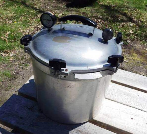 Pressure Cooker On Table Outside