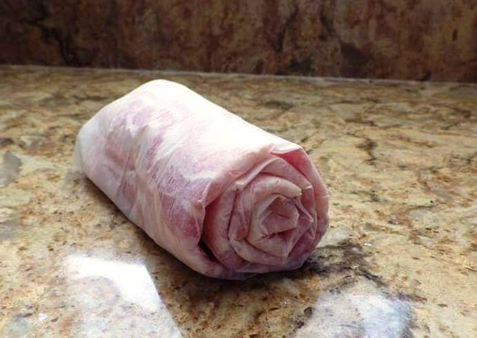 Raw Bacon Rolled