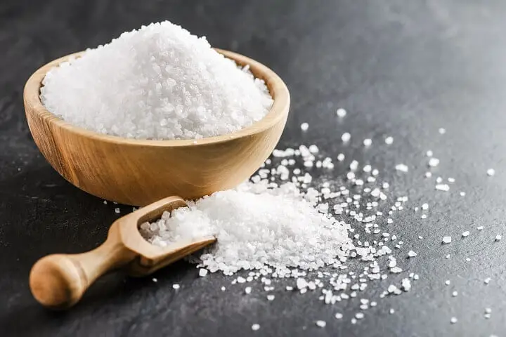 Salt in a Bowl with Spoon