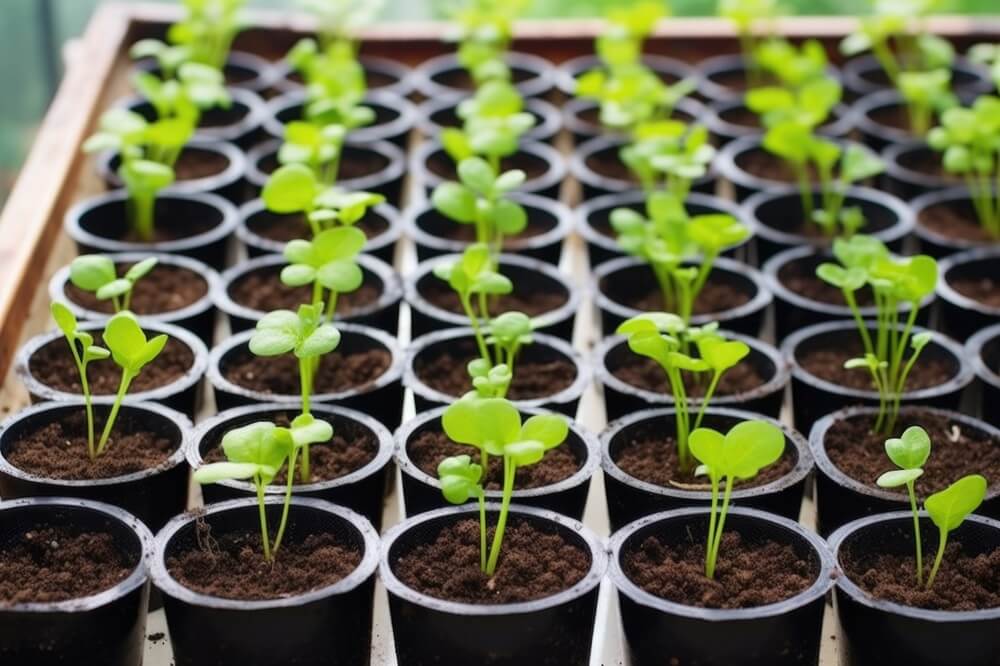 Seedlings in Peat Pots