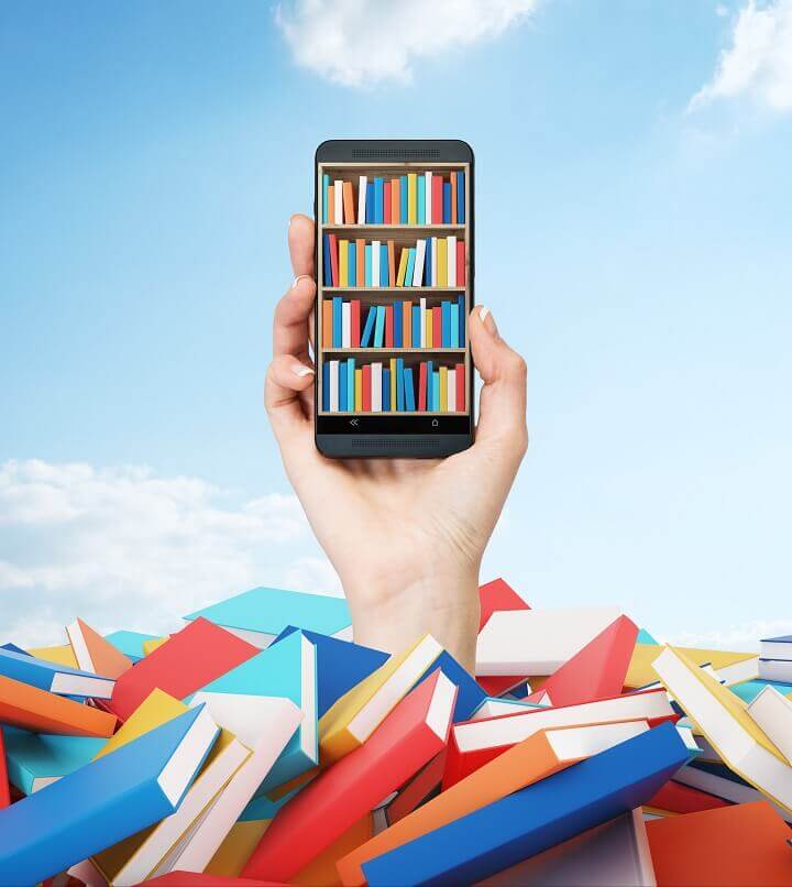 Smartphone With Books On It