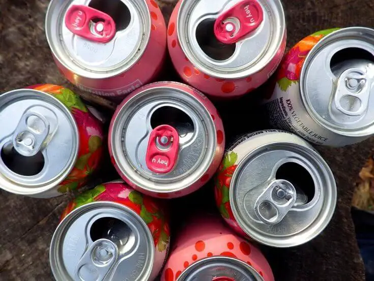 Soda Cans From Above