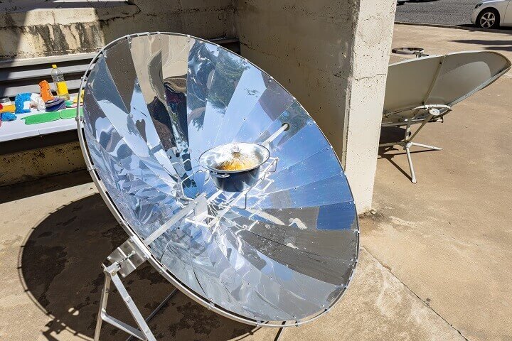 Solar Oven Cooking Food