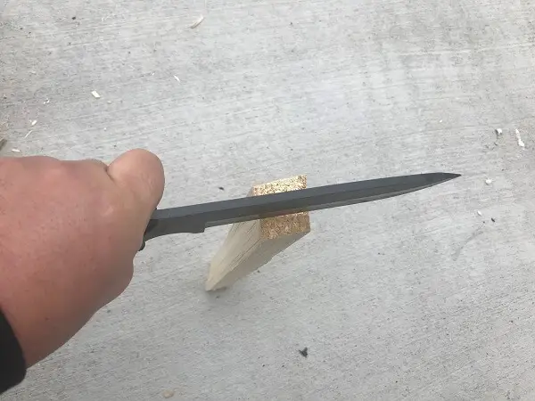 Splitting Wood With A Knife