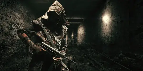 Standing in Tunnel With Gun