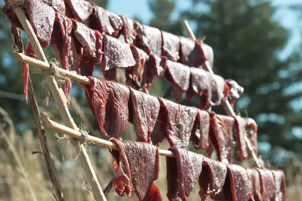 Sun Drying the Meat