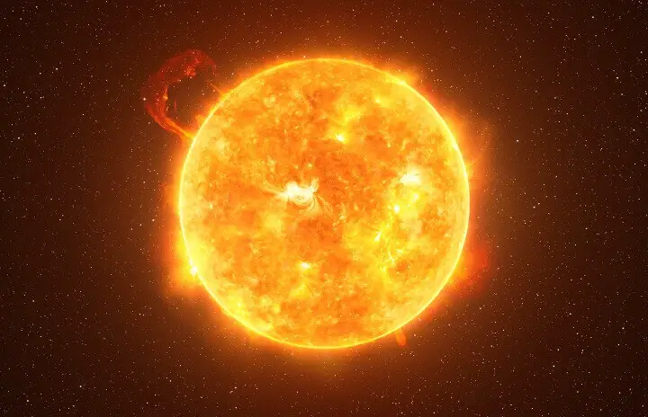 Sun with Solar Flare