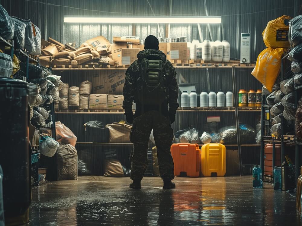 Survivalist in Bunker