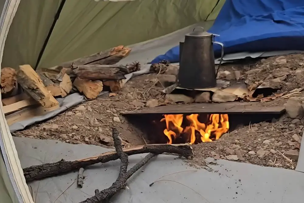 Tent Heater Flames