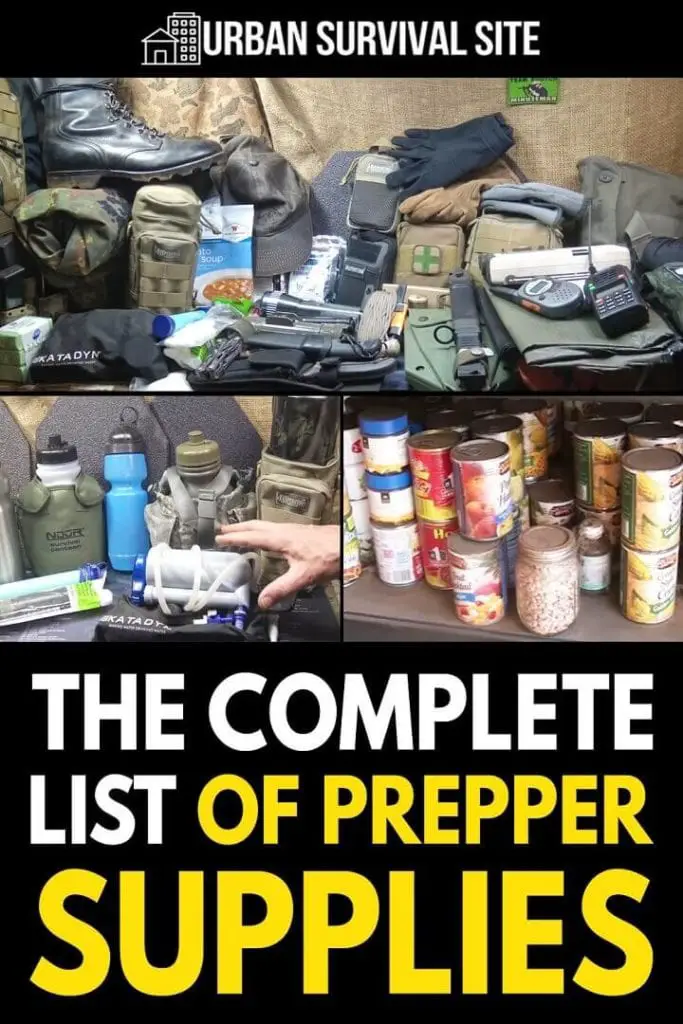 The Complete List Of Prepper Supplies