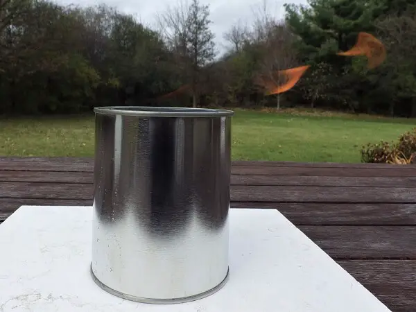 Tin Can Heater Almost Invisible Flame In Bright Light