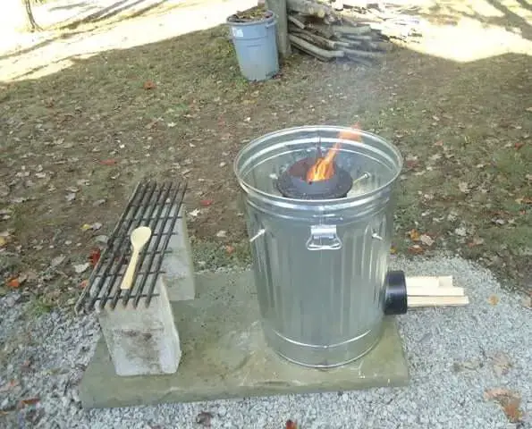 Trash Can Rocket Stove