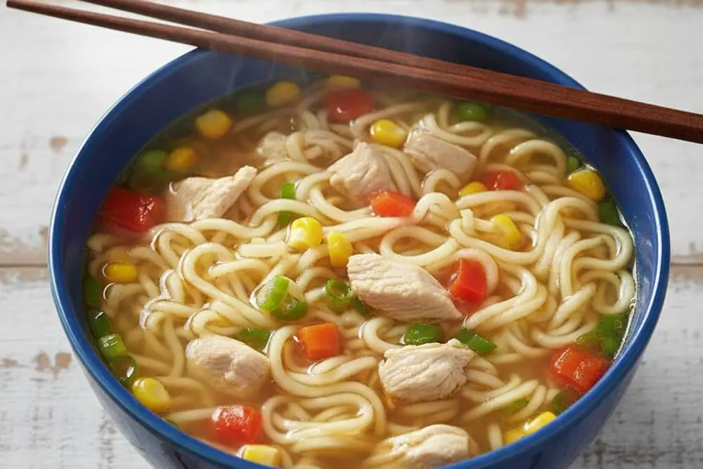 Vegetable-Chicken Ramen Soup