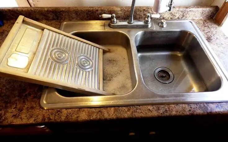Washing Inside With Washboard