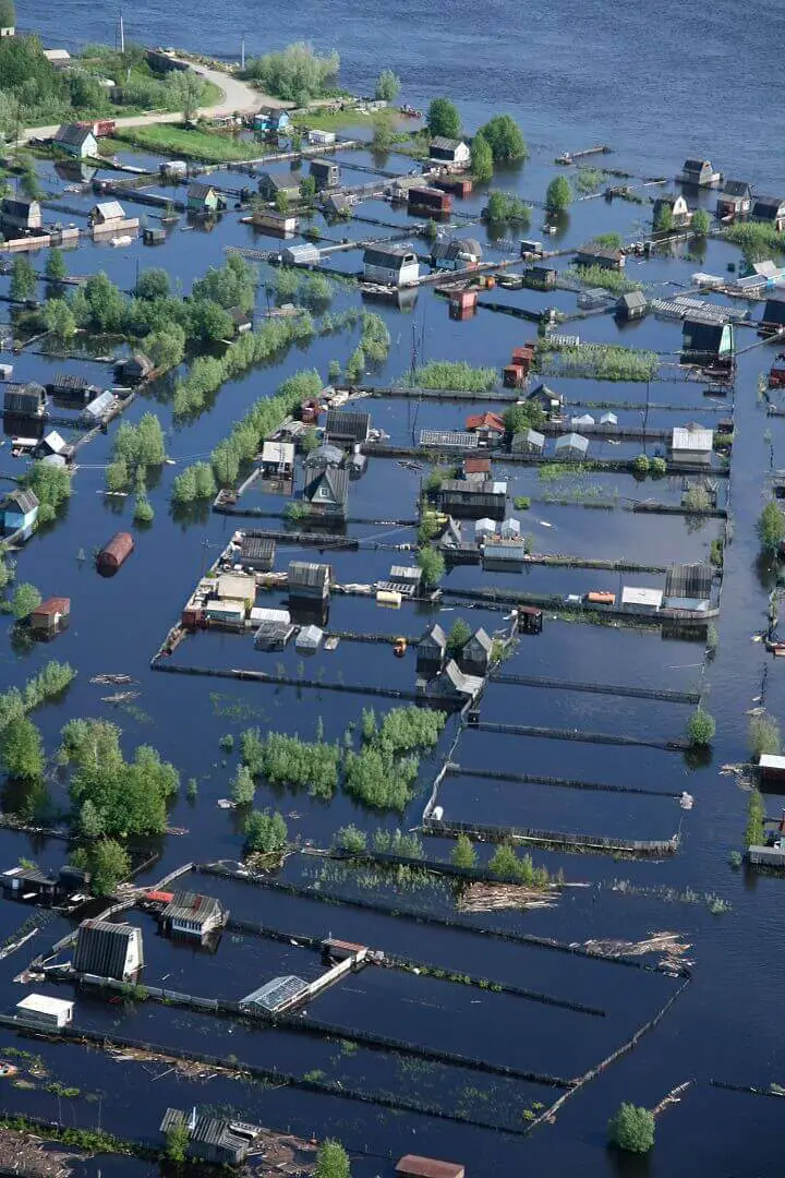 Weather Disaster Flooded Village