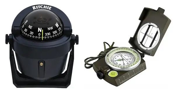 Wet Compass Dry Compass 