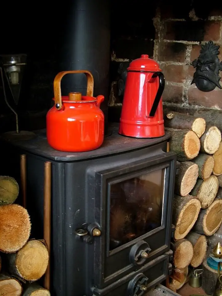 Wood Stove with Coffee Pot